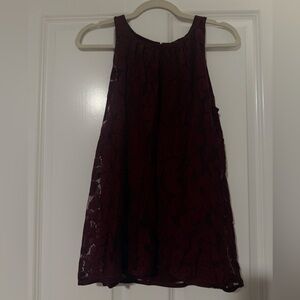 Elegant Burgundy Lace Top